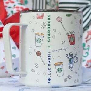 Roller Rabbit X Starbucks 12oz Stainless Steel Travel Holiday Cup 2025 NEW